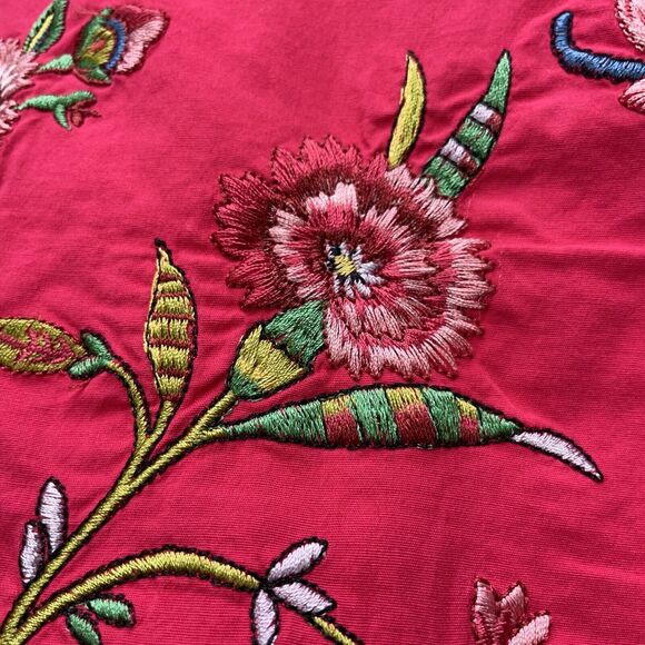 Vtg Johnny Was BIYA Cotton S Floral Embroidered Flowers Jacket Blazer Top - Picture 7 of 11